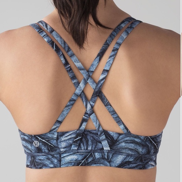 Lululemon Energy Bra (Nulux) Mini Concrete Jungle Alpine White Multi size 8 EUC. - Picture 3 of 15